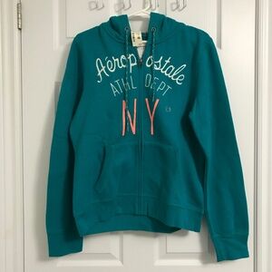 NWT Aeropostale Sweater Cotton Blend XL Long Sleeve Zip Up Hoodie